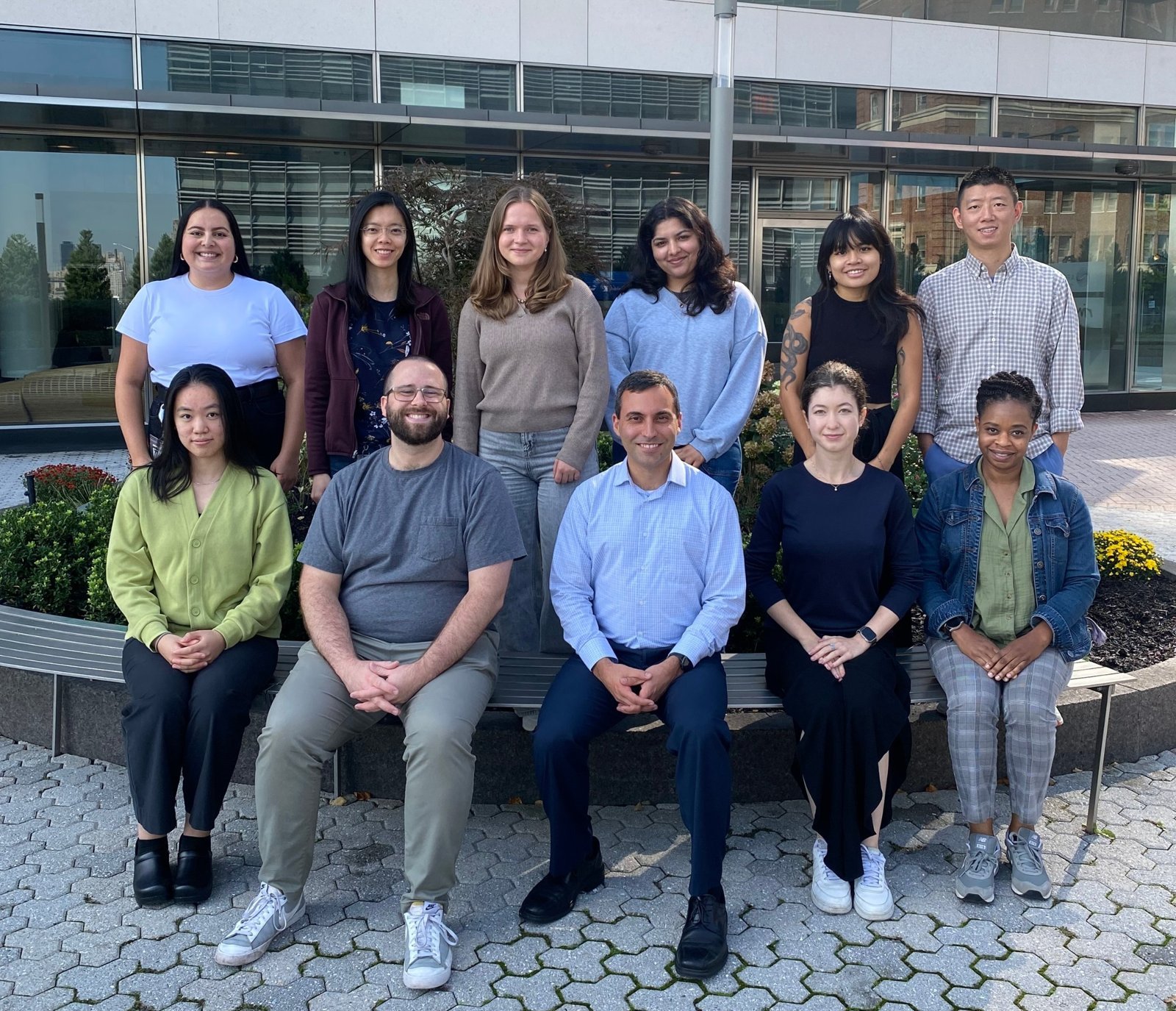 The TeamTfh lab group outside the lab